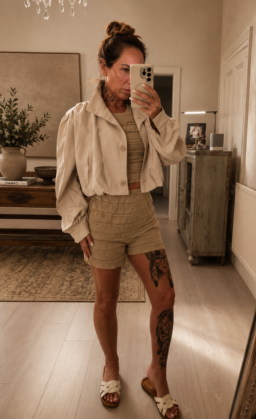 Pello cropped button jacket
