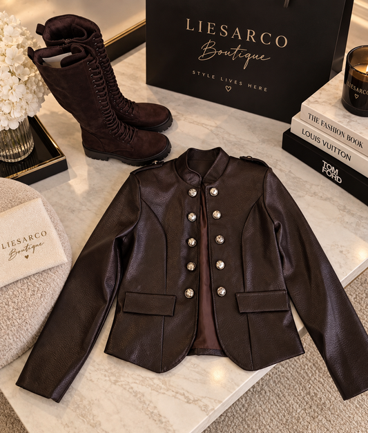 The Military Luxe Jacket – Chocolate