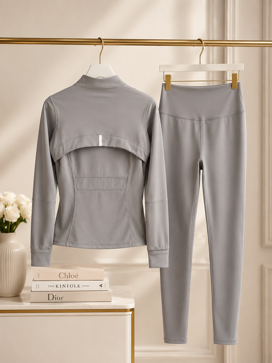 GREY LUXE SCULPT TWO-PIECE SET