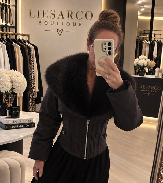 Fur lapel jacket