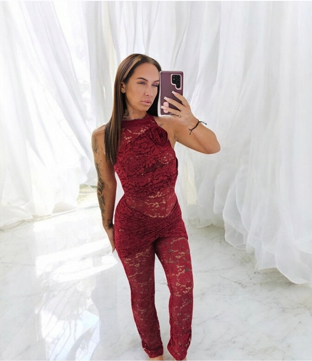 Mary Rose Lace Jumpsuit
