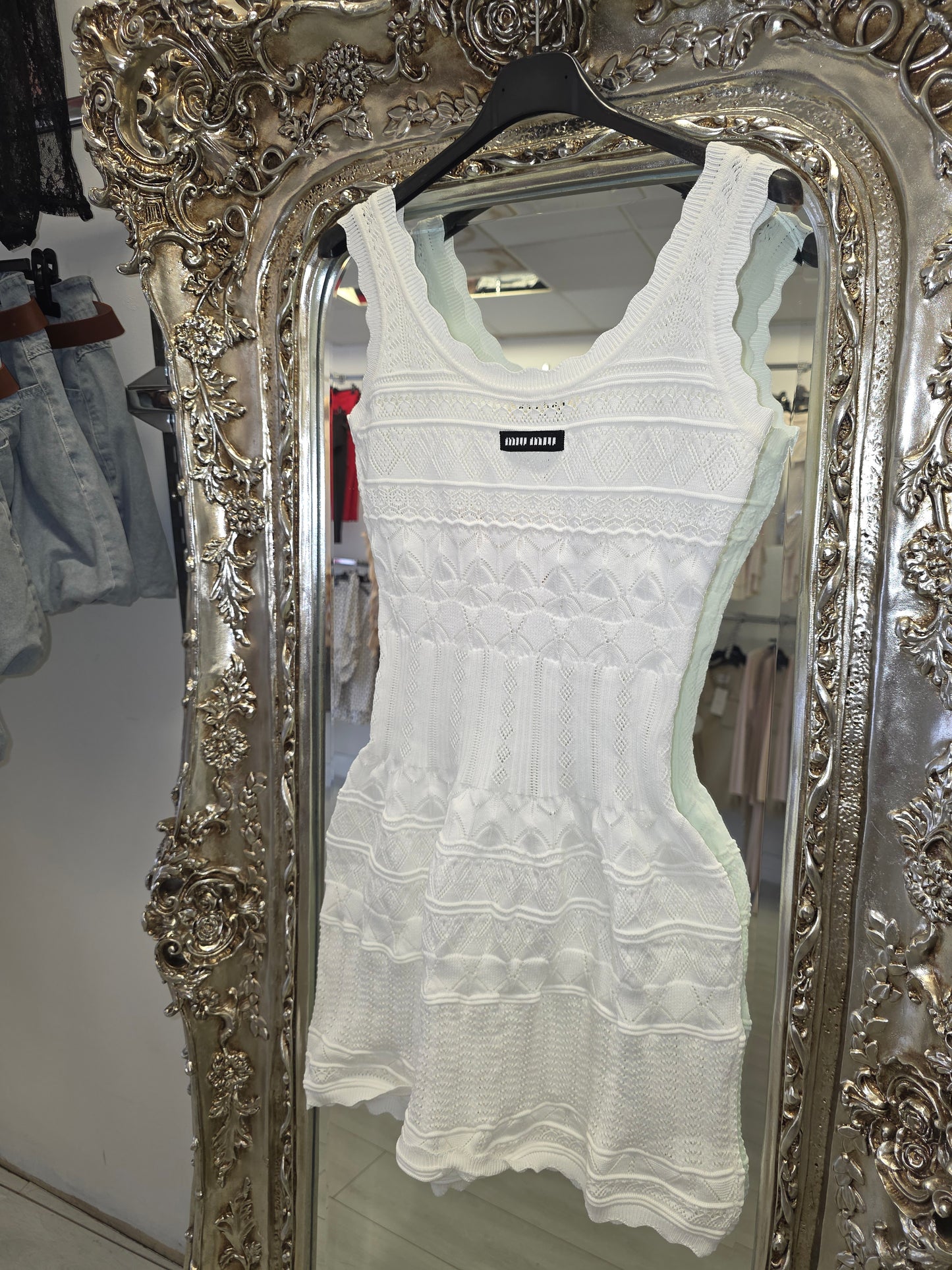 White Chrochet Dress