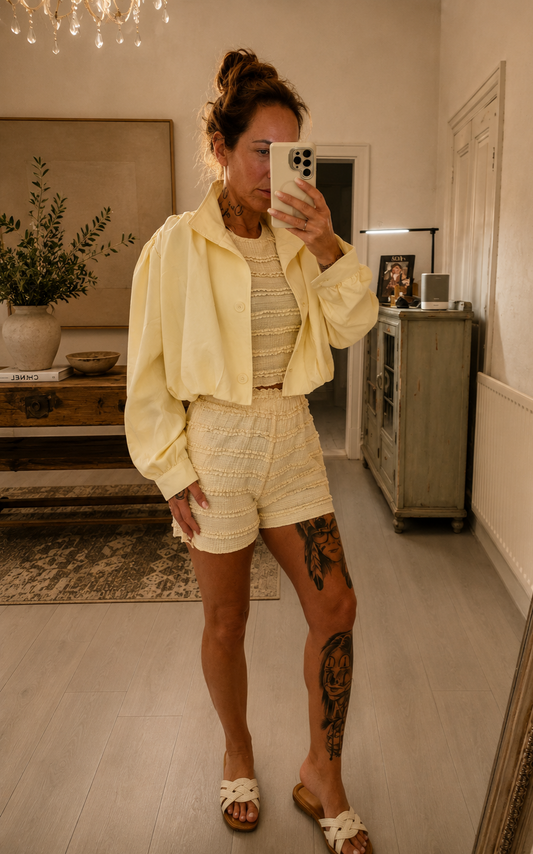 Pello cropped button jacket