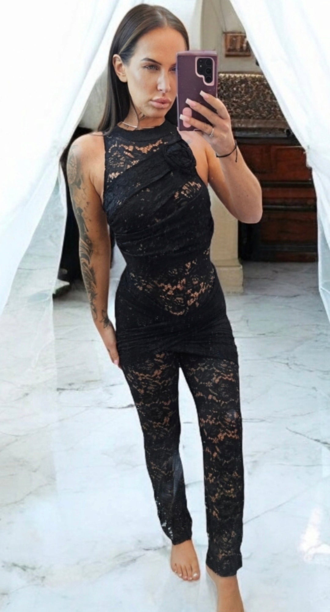 Mary Rose Lace Jumpsuit