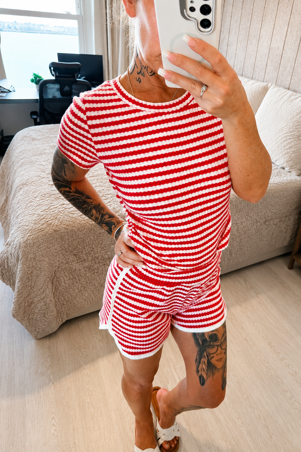 Candy Stripe Runner Short Co-Ord
