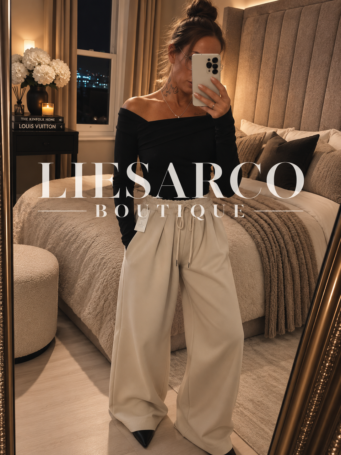 Luxe Pleated Wide Leg Joggers