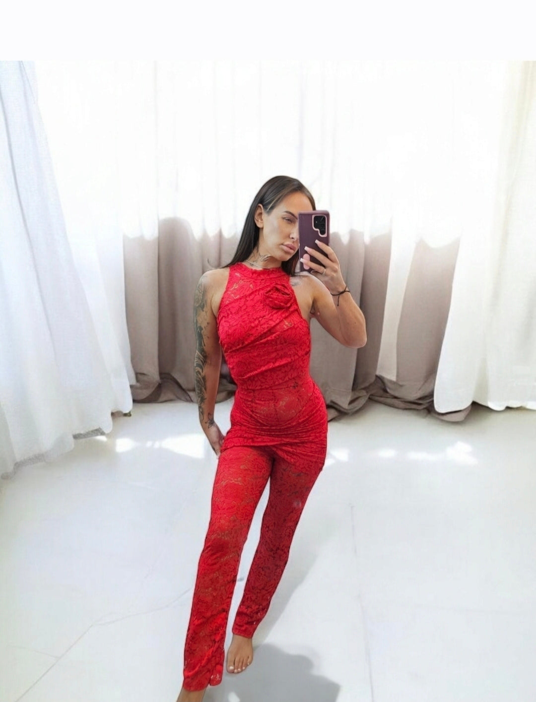 Mary Rose Lace Jumpsuit