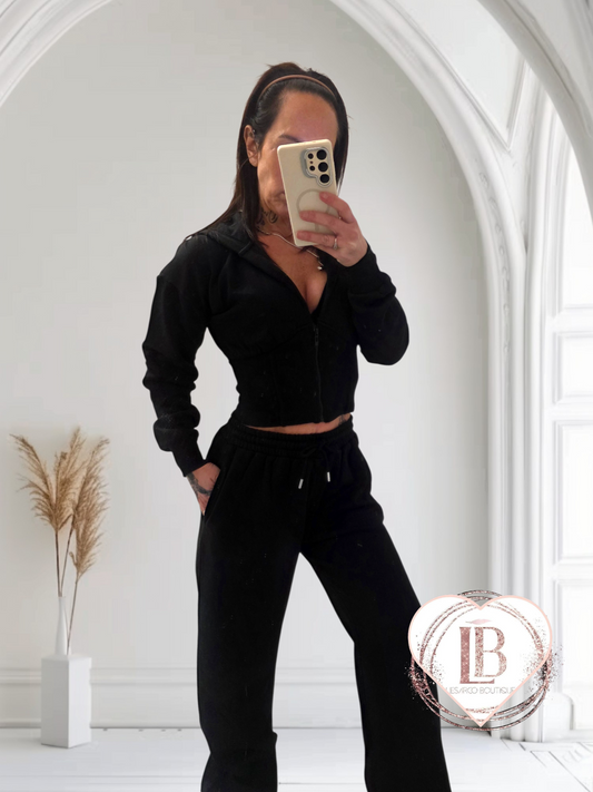 Bridget Corset Lounge Set | Black