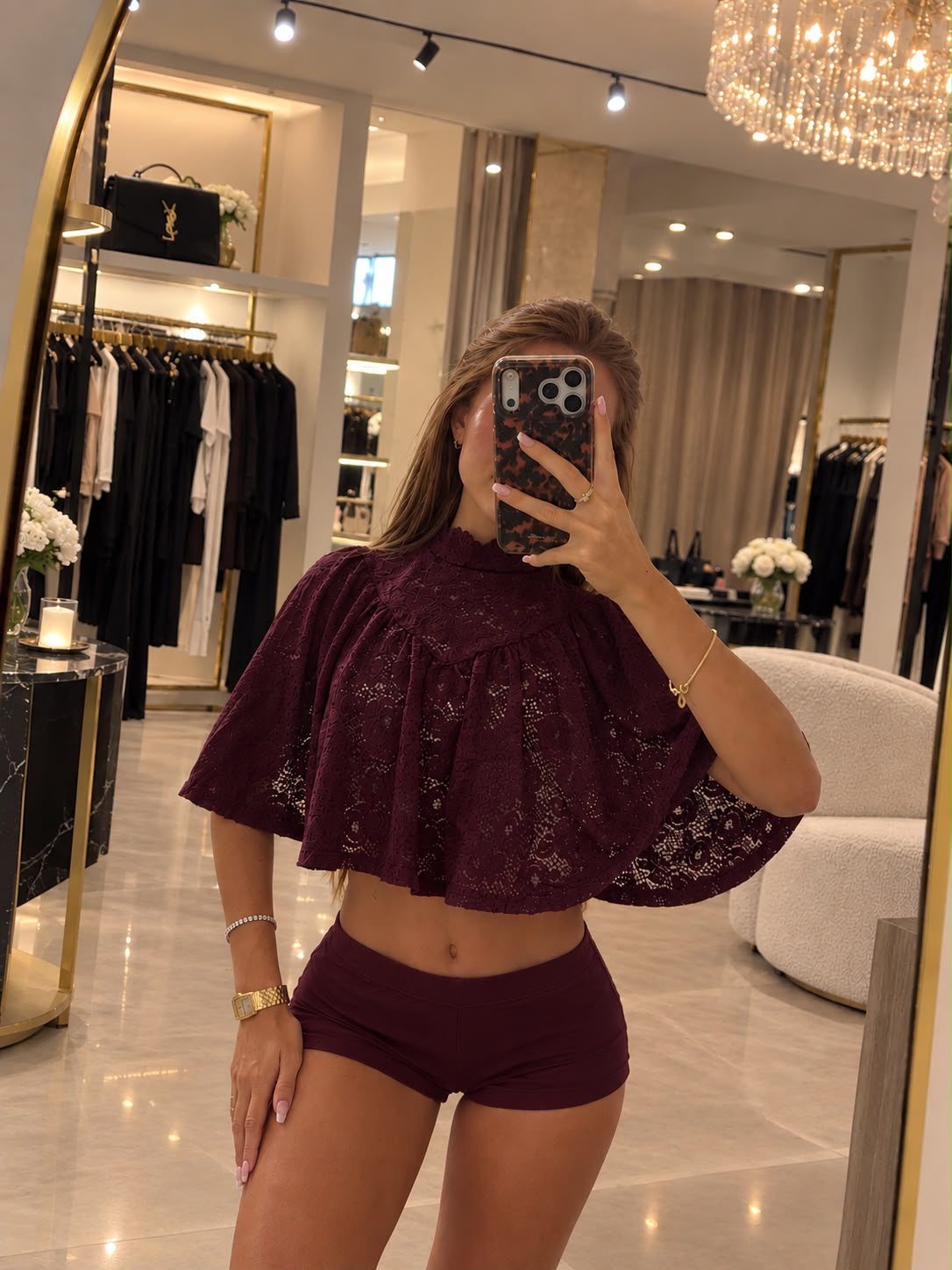 Daisy Lace Cape Top