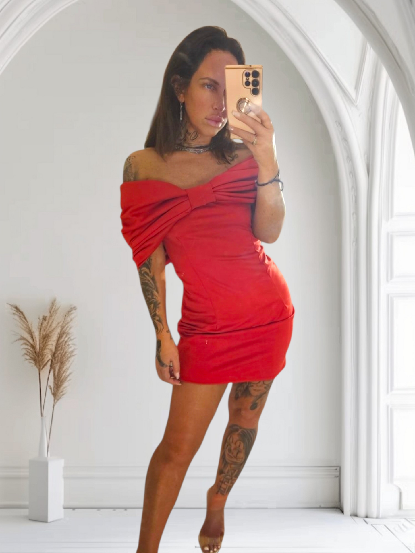 Carmine off the shoulder Dress