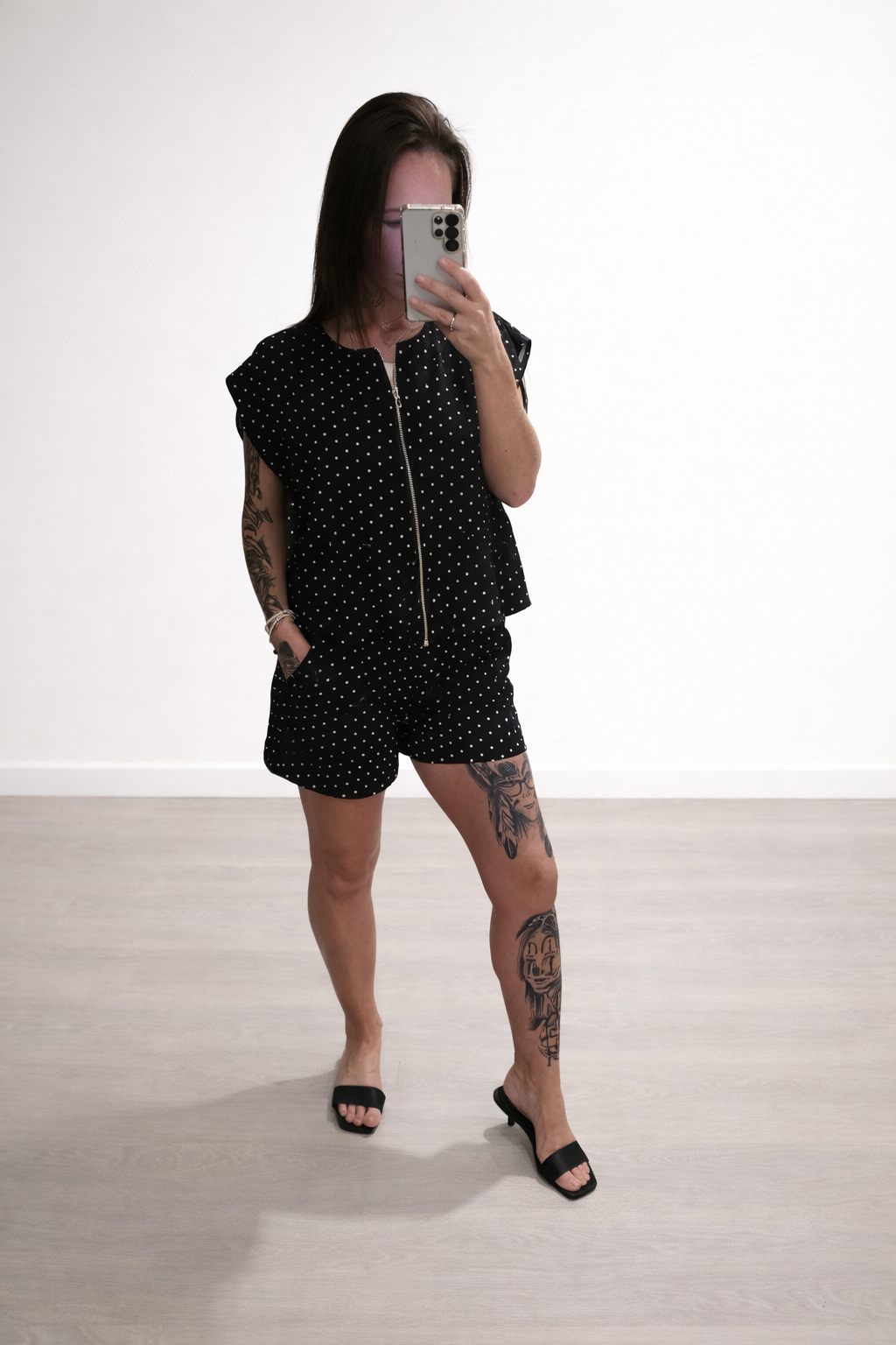 Polka Dot Luxe Co-Ord shorts set