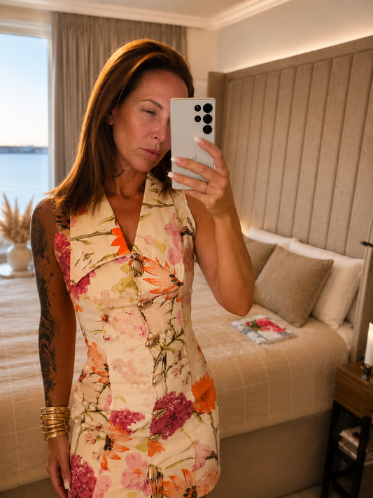 Botanical Bloom Mini Dress