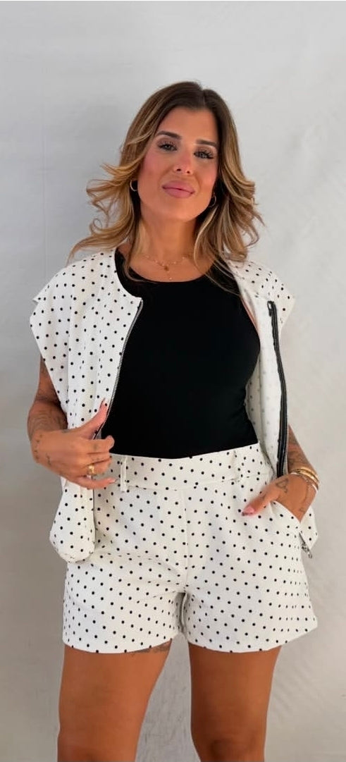 Polka Dot Luxe Co-Ord shorts set