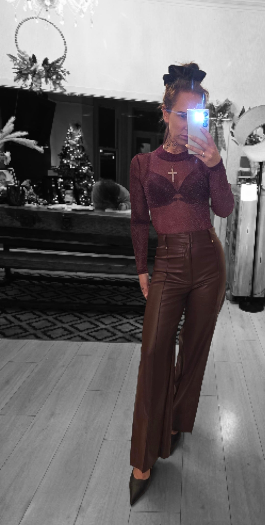 Russo soft Faux leather Trousers