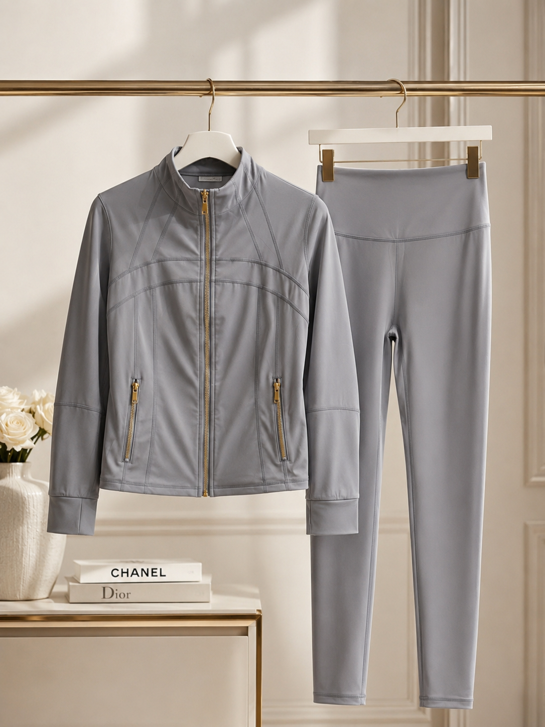GREY LUXE SCULPT TWO-PIECE SET