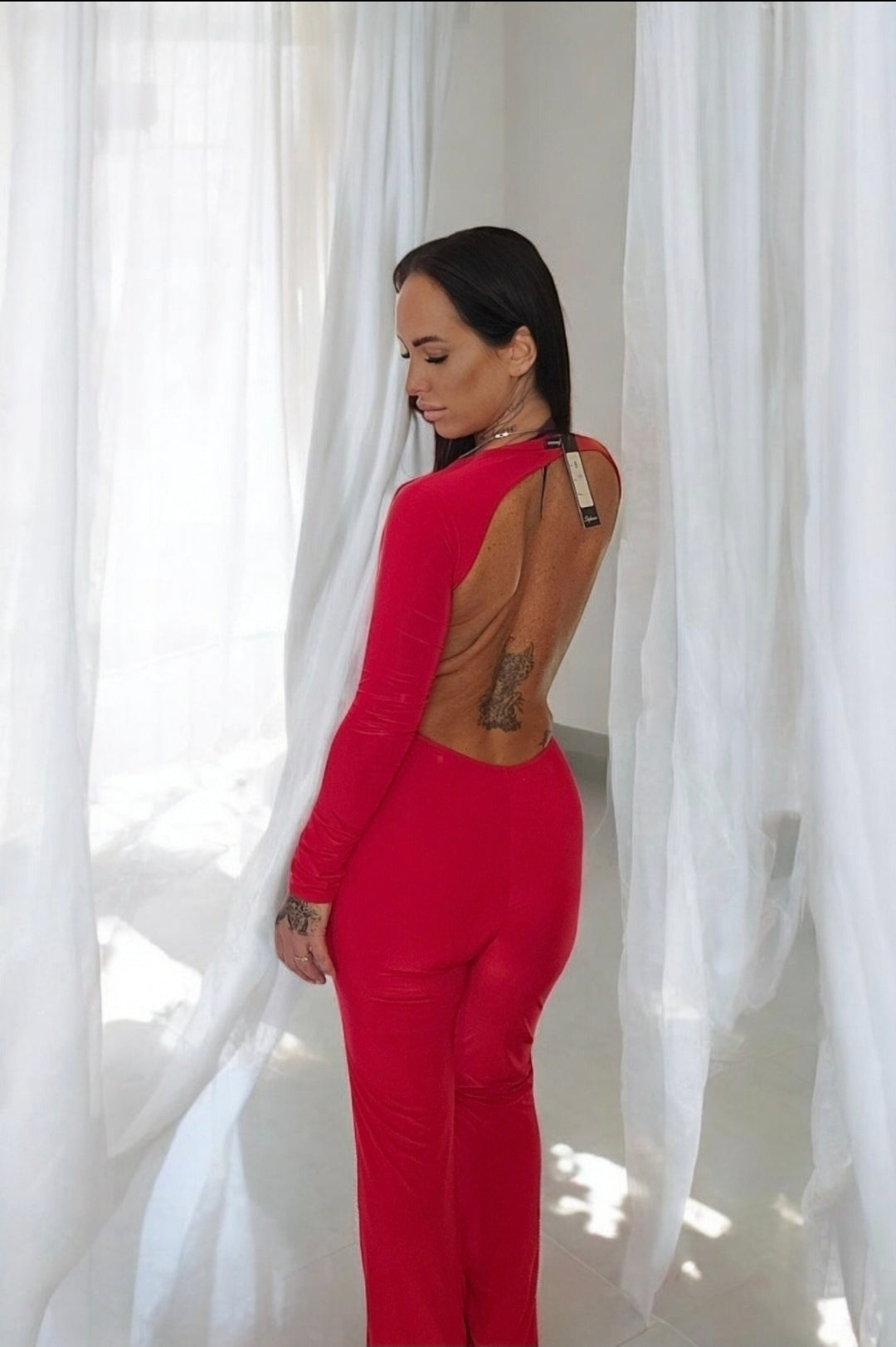 Carlie Jumpsuit| Red
