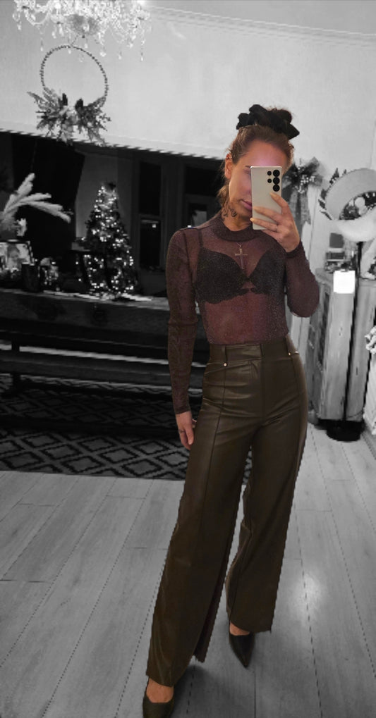 Russo soft Faux leather Trousers